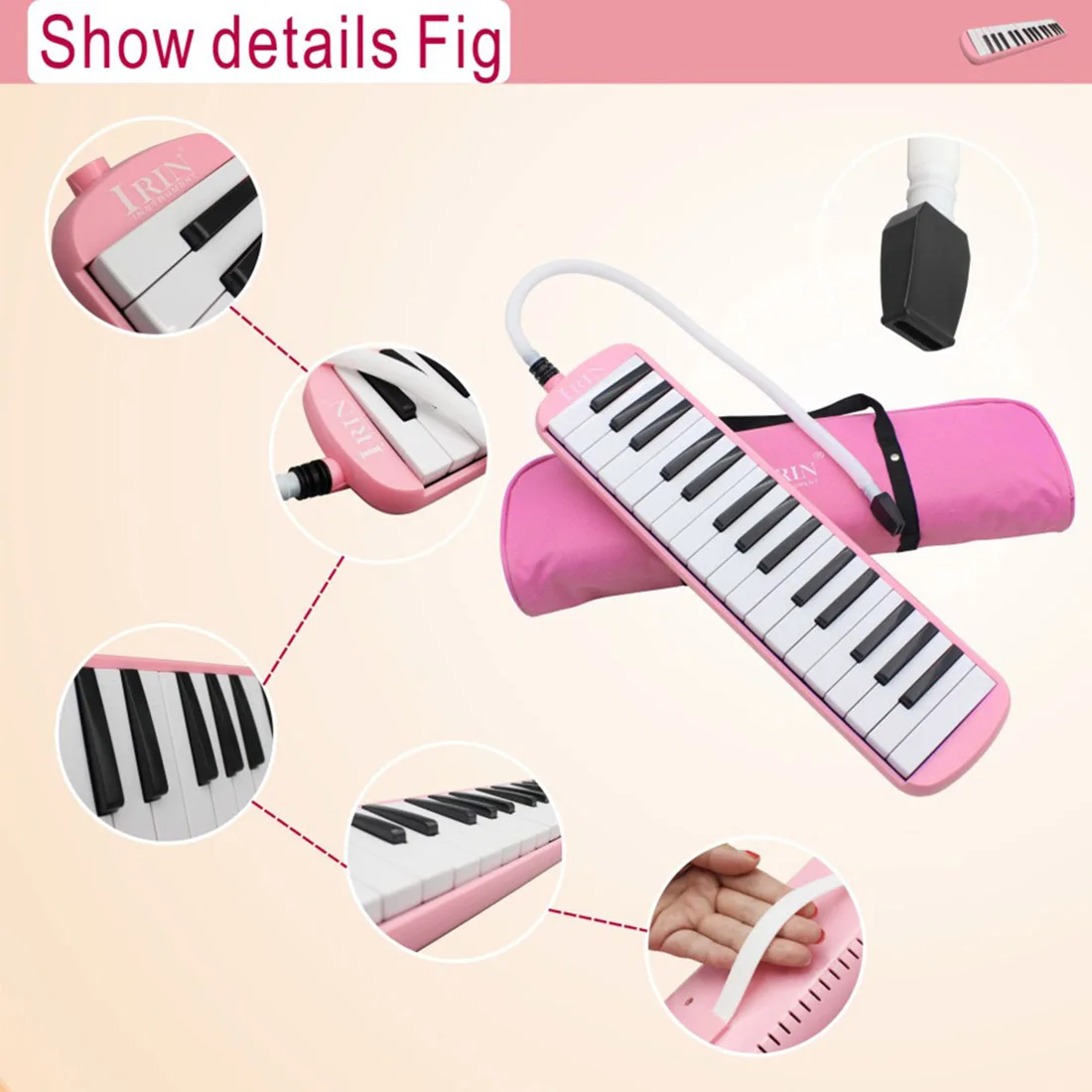 32 Piano Keys Melodica Musical Instrument Music Lovers Beginners Gift Carrying Bag piano keys melodica
