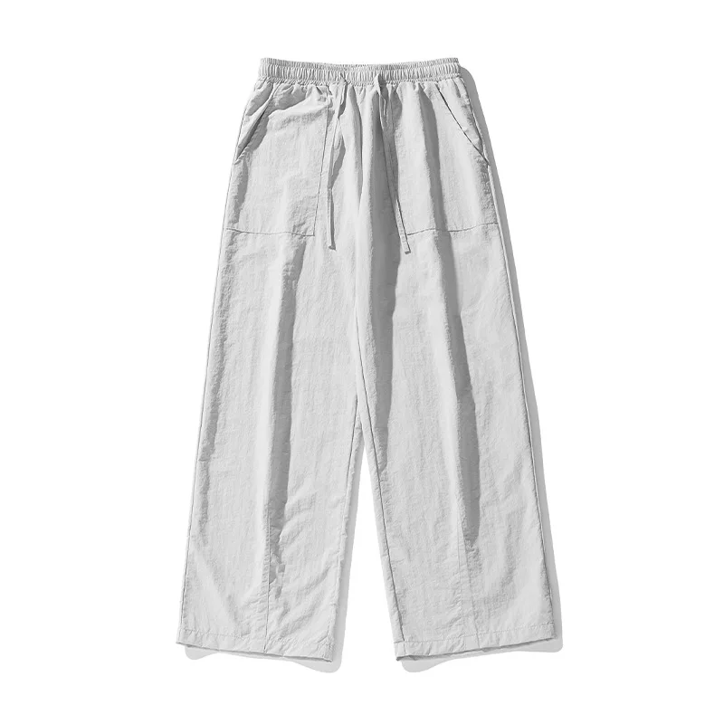 2024 Women's Casual Pants Slim Slim Micro Wide Casual Pants Women's Spring Couple Loose Drawstring Tracksuit Pants Sweatpants