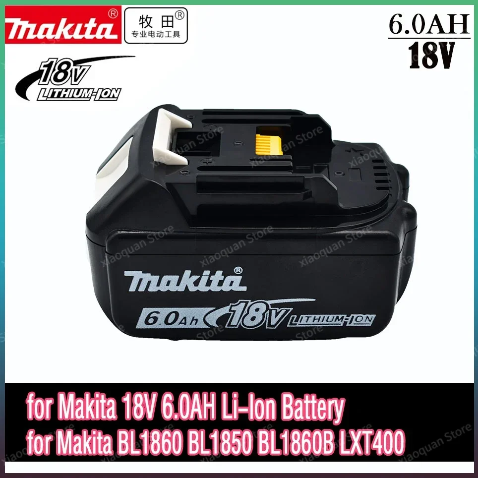 

Makita 100% Original Rechargeable Power Tool Battery, Replaceable LED Lithium-ion, 6.0 Ah 18V LXT BL1860B BL1860 BL1850