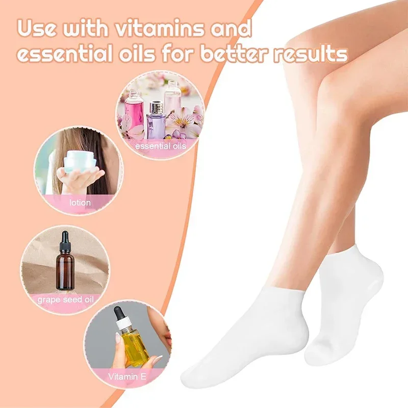 Silicone Protective Skin Care Exfoliation Waterproof Anti-crack Moisturizing Elastic Socks Foot Covers Winter plantar Care