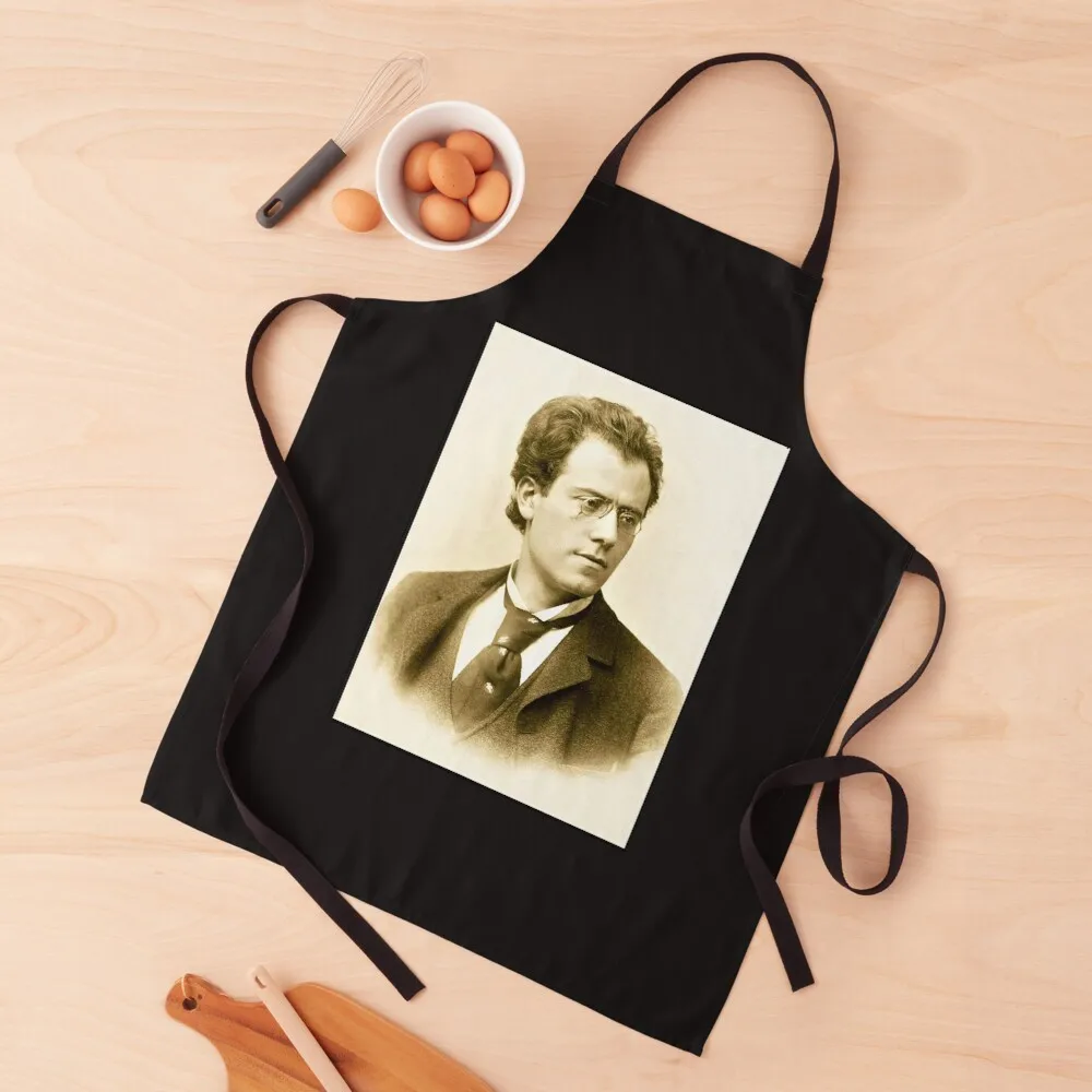 

Gustav Mahler ~ Composer ~ Conductor ~ 1893 Portrait Apron chefs Barber Kitchen Kawaii Accessories For Girl Apron