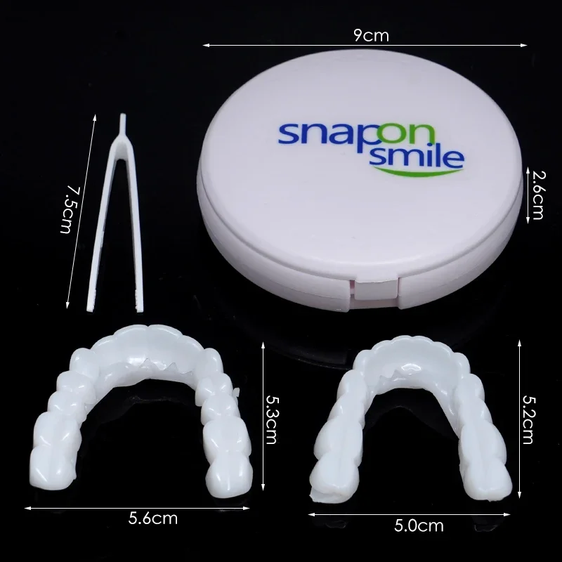 

Sdotter New Dental Perfect Fit Teeth Whitening Fake Tooth Cover Adjustable Temporary Resin False Braces Snap On Smile Veneers Pr