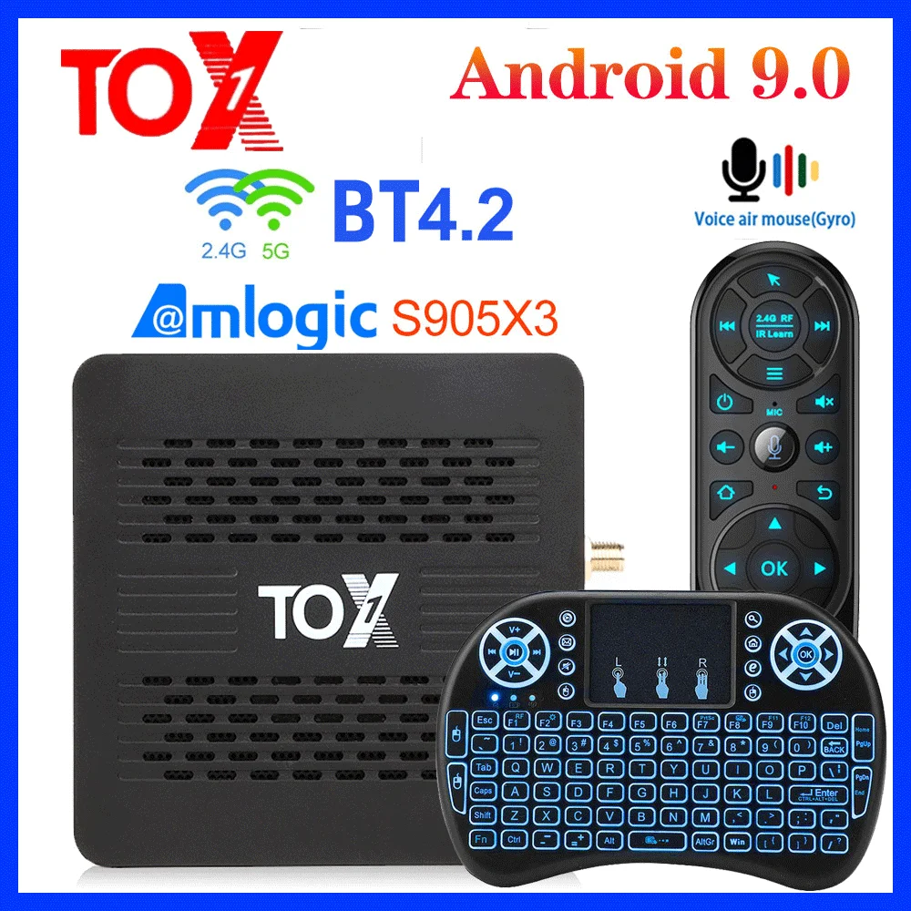 indoor digital tv antenna TOX 1 Android TV Box Smart Box 9.0 Amlogic S905X3 TOX1 4G RAM 32 ROM 2.4G/5G WiFi 1000M BT4.2 Set Top Box support Dolby Audio 4K tv antenna