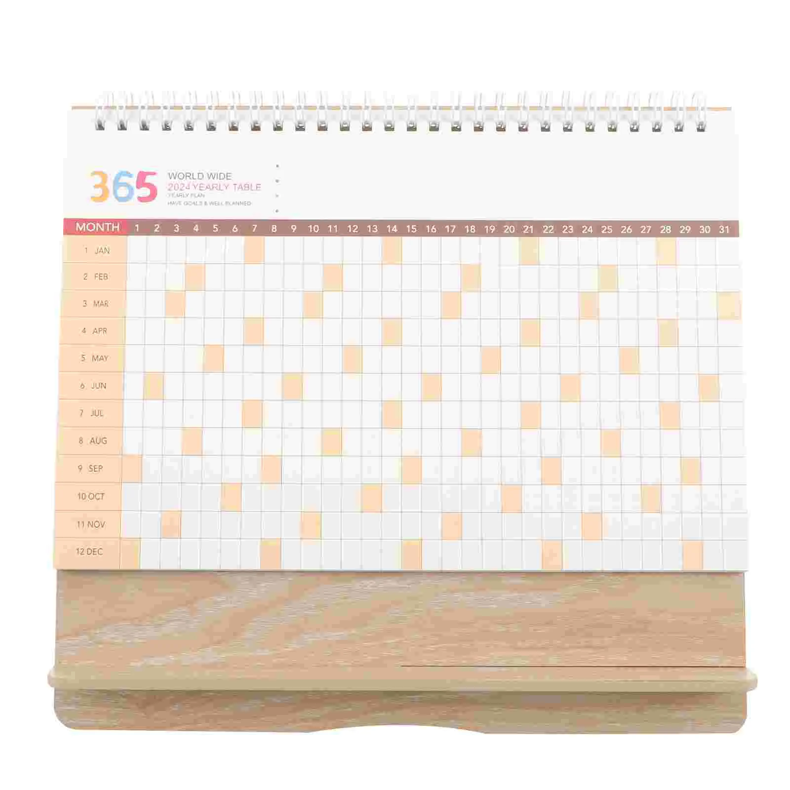 

3pcs Full Year Calendar Small Desk Calendar Standing Calendar Desk Calendar for Recording Events