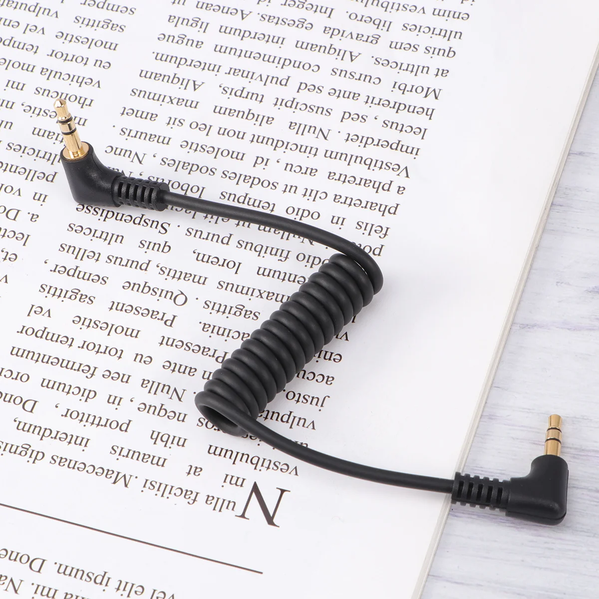 3.5mm Jack Elbow Male to Male Stereo Cable Lightweight Portable Durable Audio Conversion for Mobile Phone Speaker Car
