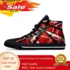 Hot EVH 5150 Stripes Guitar Metal Rock Music Band Breathable Lightweight High Top Casual Cloth Shoes 3D Print Men Women Sneakers 1