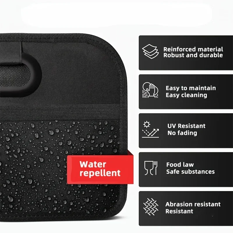 Organizer per bagagliaio per auto, organizer per auto con scomparto pieghevole, salvaspazio, pieghevole impermeabile per tutte le auto, SUV, mini furgoni - immagine 4