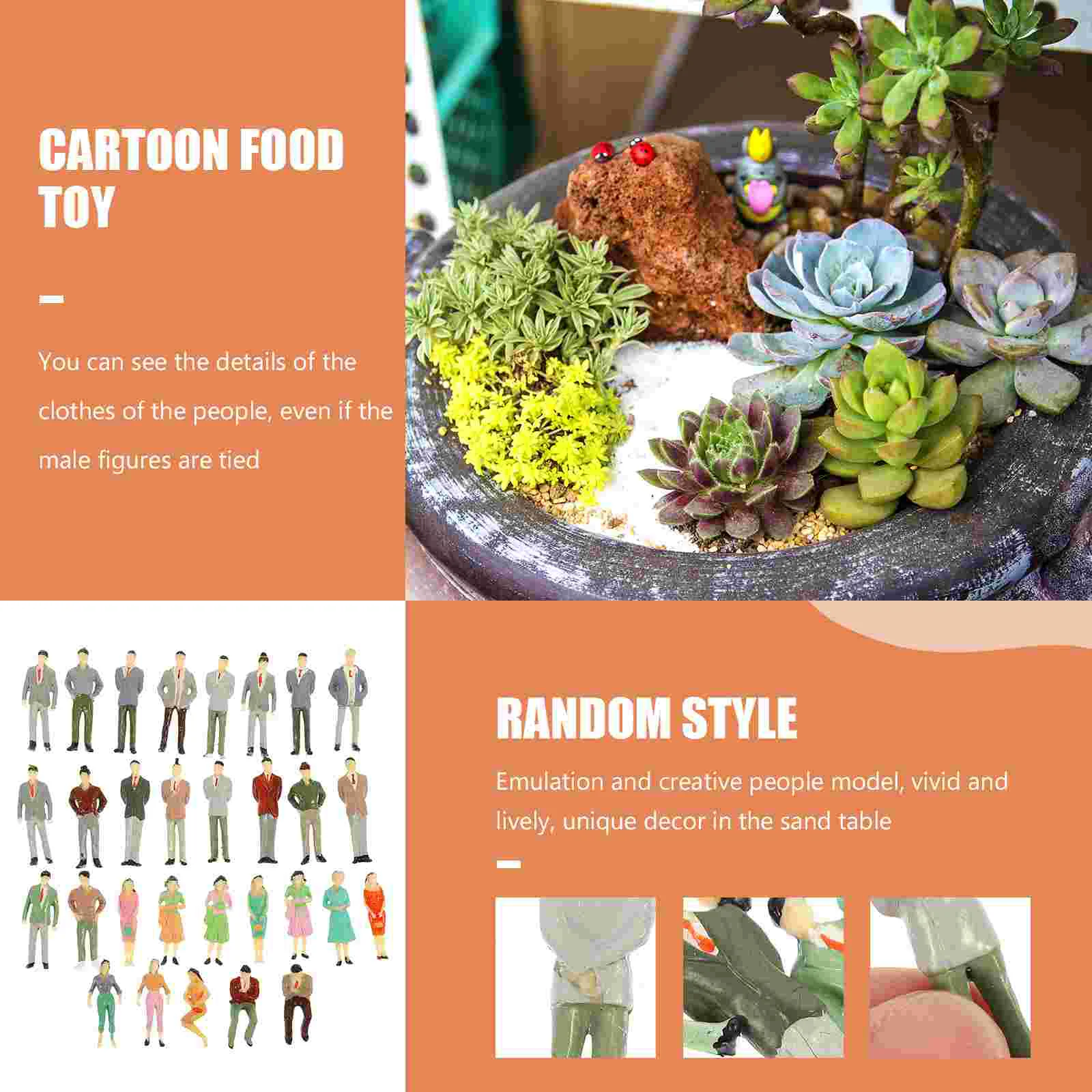 30 Pcs Color Villain Miniature Model People Toys Decor Train House Abs Figurines Railway Accessories 00 Gauge for Kids