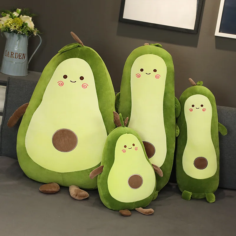 53~115cm NEW Happy Squishy Stuffed Avocado Doll Soft Green Fruit Plant Plush Toy Snuggle Buddy Xmas Gift 5