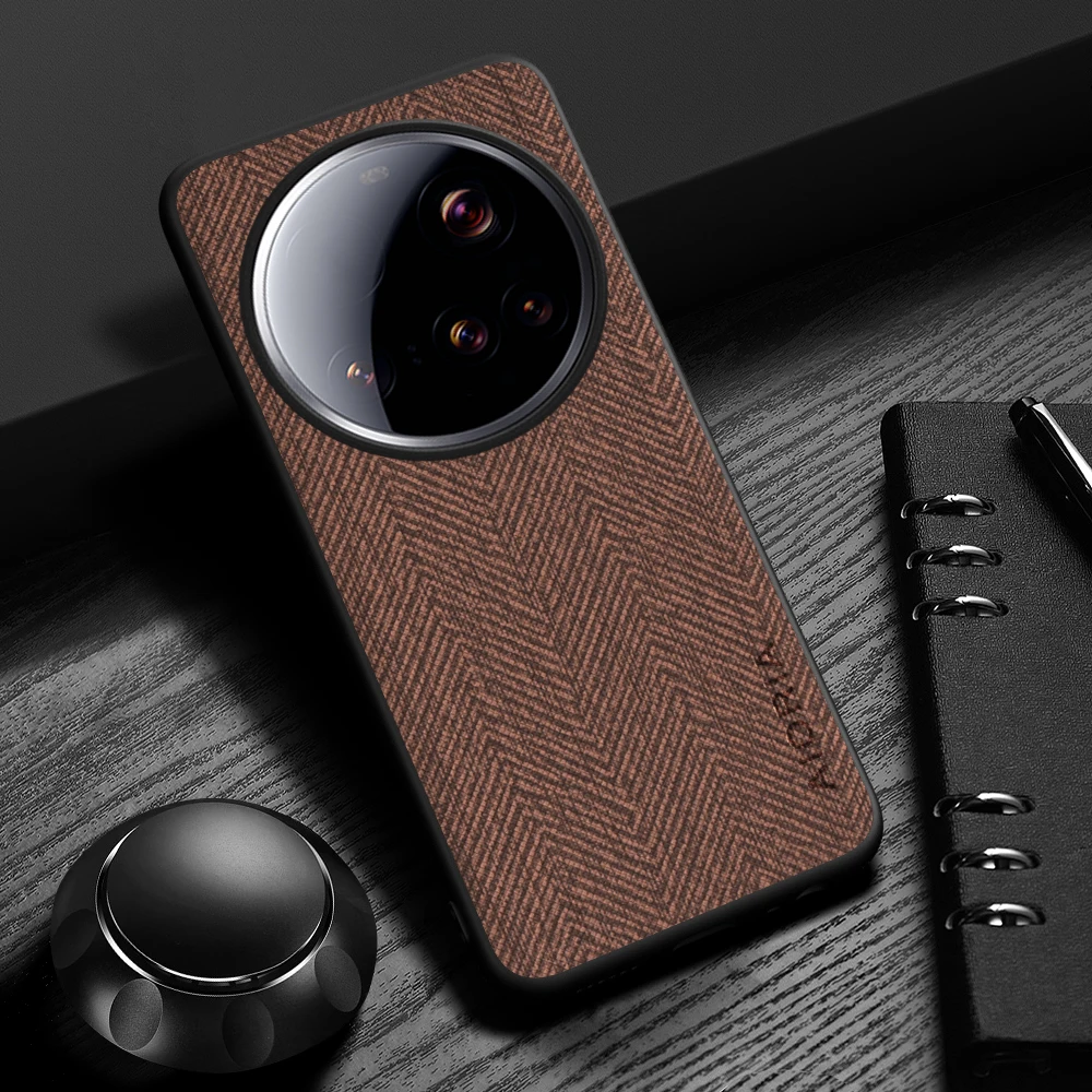 Elegant Leather Wood Grain Cover - Lightweight & Durable Case