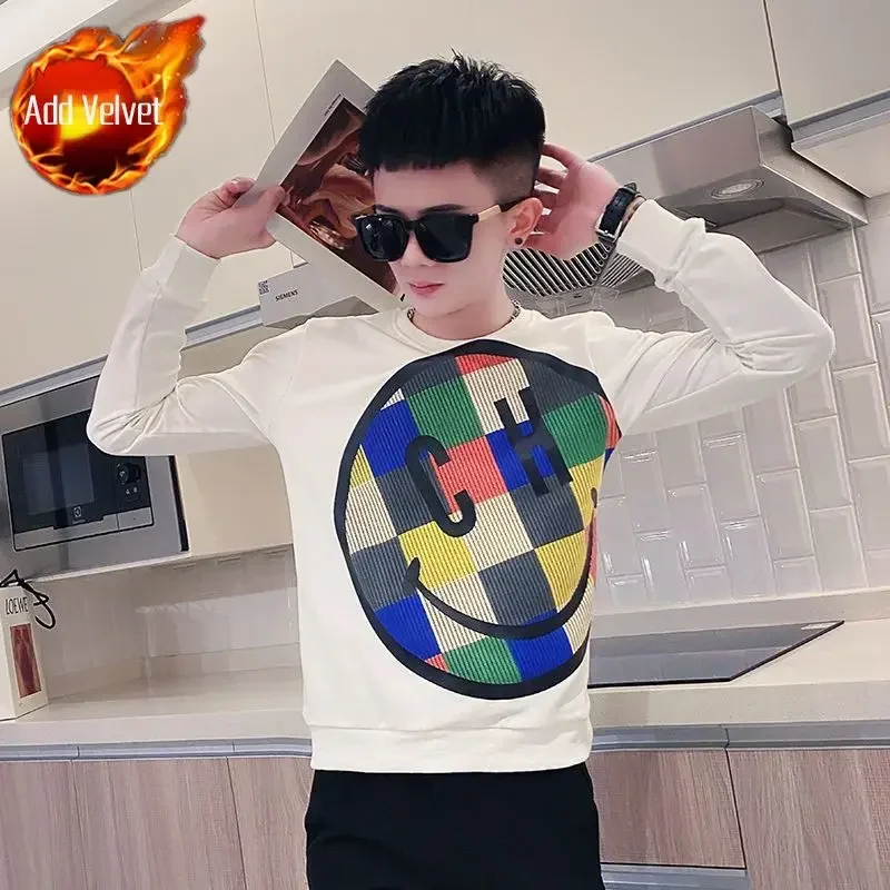 thumbnail image 1 of Tops Ropa de calle Ropa masculina Camisetas gráficas nuevas de rock para hombres Sudaderas estampadas XL con estilo coreano Una moda Harajuku a granel, 1 of 5