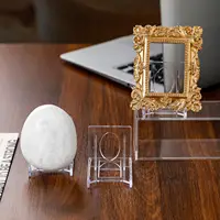 1/6pcs Mini Adjustable Acrylic Plate Stand Display Holder Plastic Clear Easels Desktop Picture Photo Frames Card Rack Home Decor 2