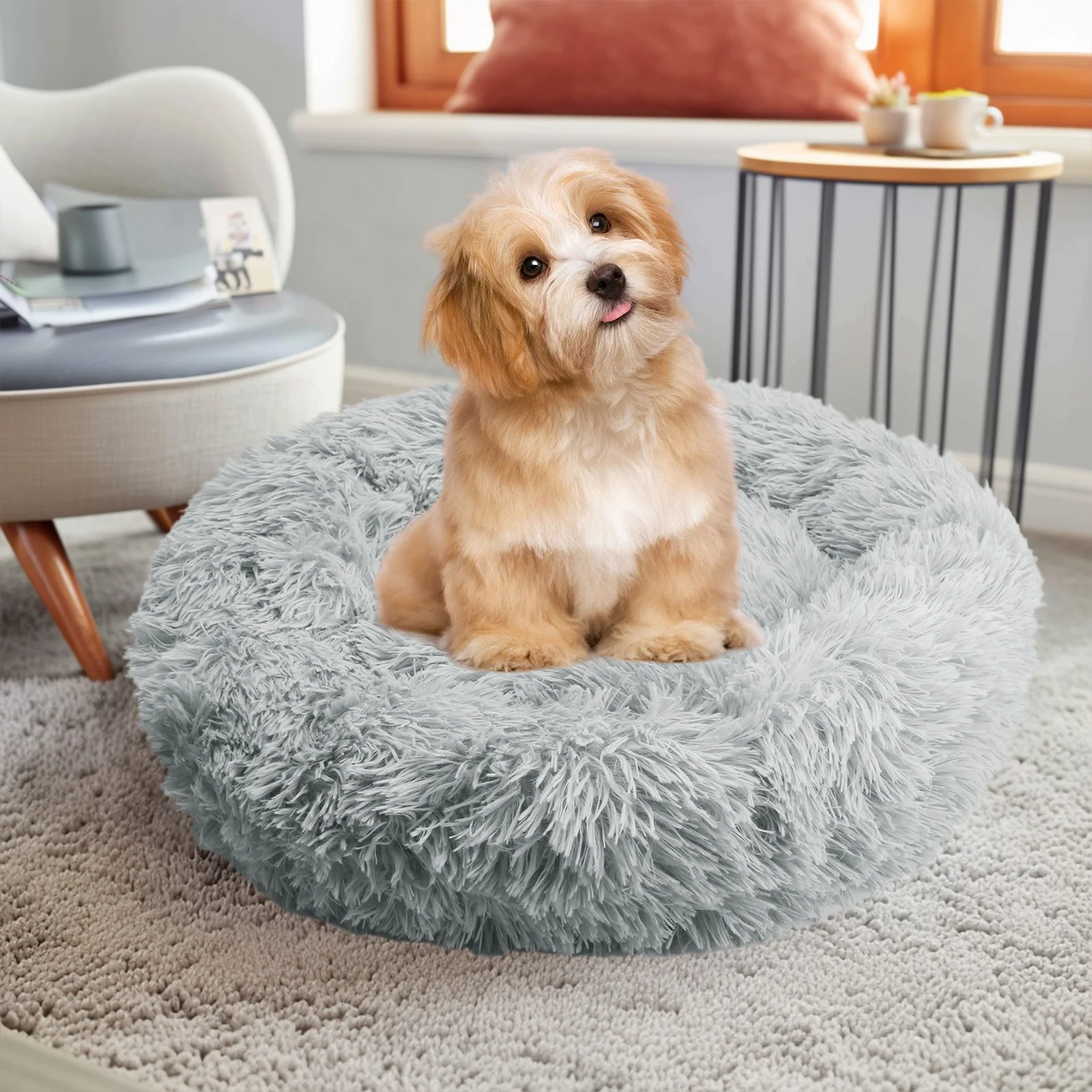 Cama Verano Perro Cama Donut Para Perros Y Gatos 50cm Diámetro