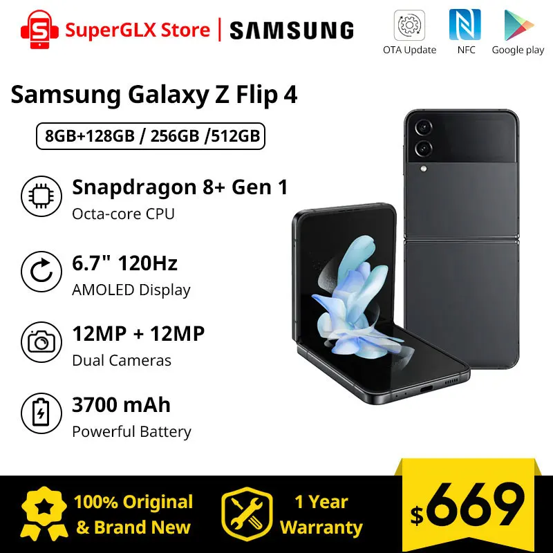 Samsung Galaxy Z Flip 4 F7210 Single Sim 8GB RAM