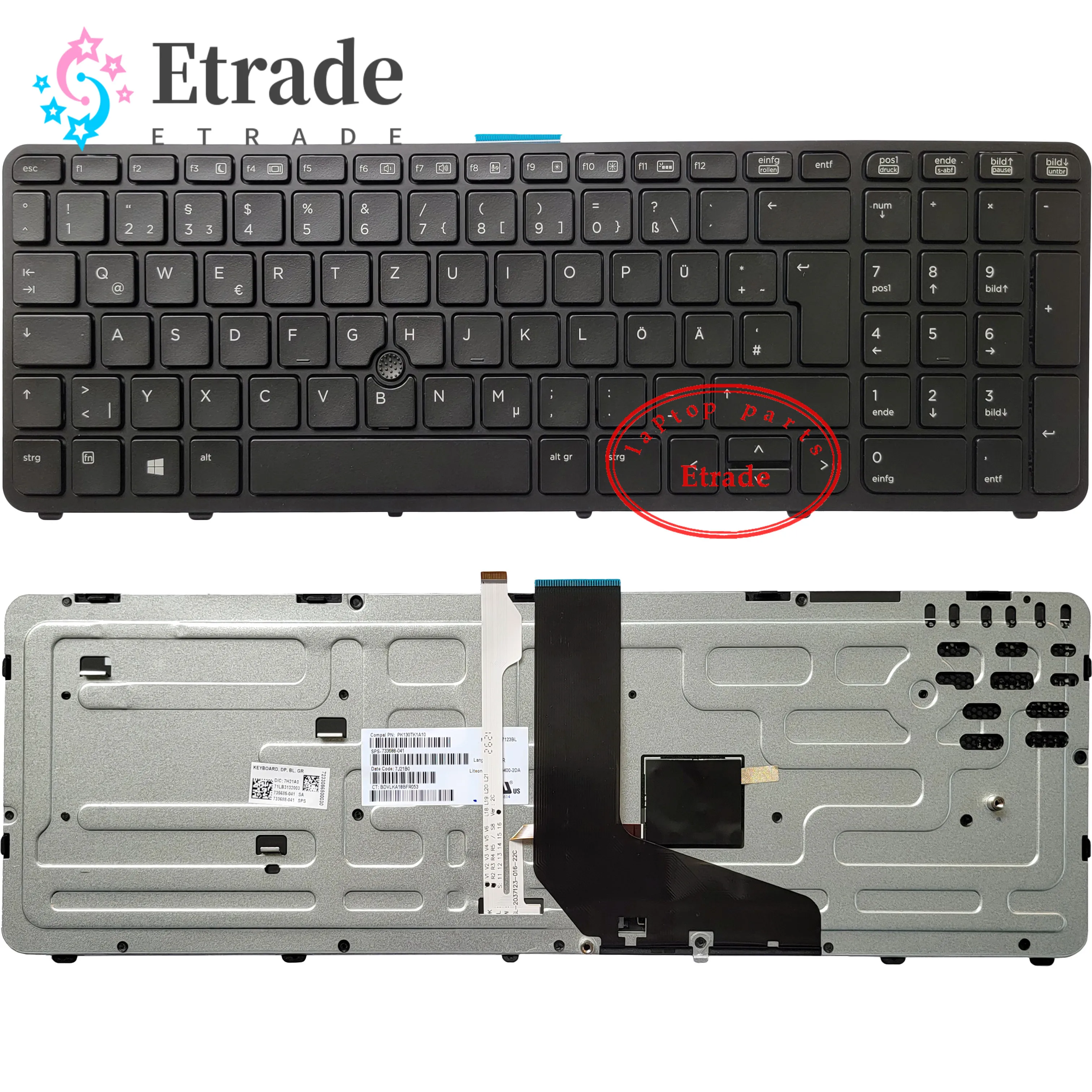 Nuovo Originale Per Hp Zbook 15 17 G1 G2 Series Laptop Tastiera Retroilluminata Integrata 733688-041 061 071 081 091 745663-051