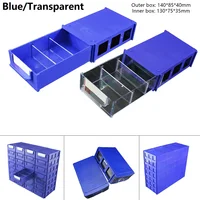 Stackable Boxes Dustproof Hardware Parts Tools Storage Container Case Holder Fishing Tackle Tools Durable Stackable Thicken Boxs 1