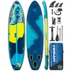 All-Round inflatable paddle board for lakes and rivers, PVC drop-stitch material, navy blue with gray accents, ultra stable 11'