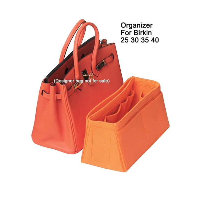 For H 25 Bir 30 k s 35 40 handmade 3MM Felt Insert Bags Organizer Makeup  Handbag Organize Portable Cosmetic base shape - AliExpress