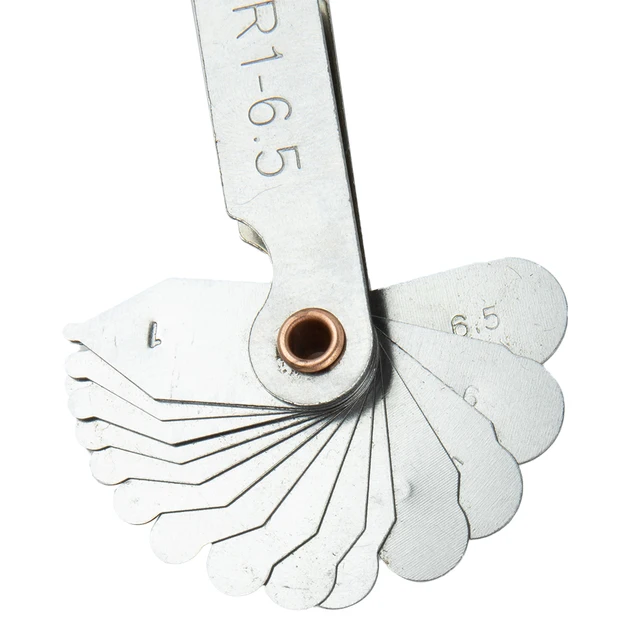 4 Indicatori Di Raggio In Acciaio - Misuratore Filettatura, R0.3-25mm