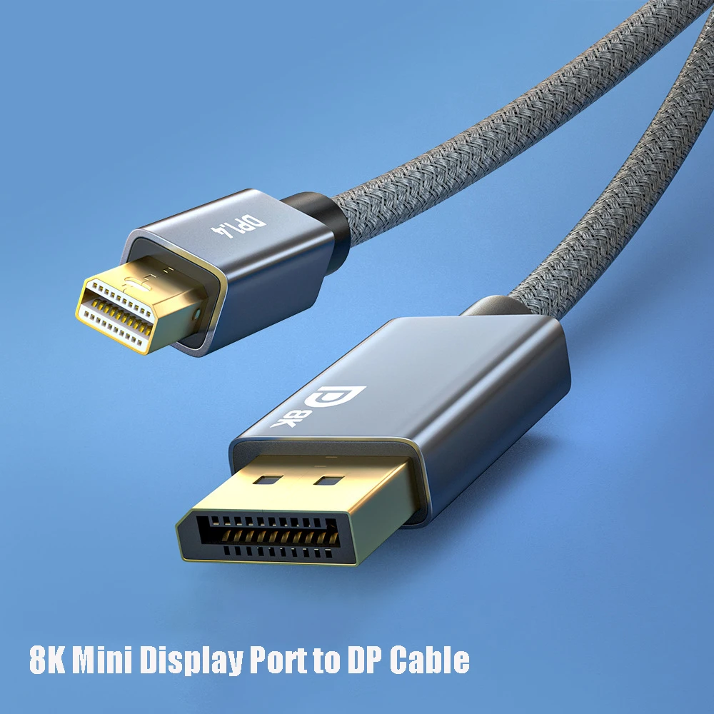 2 M Thunderbolt 2 Mini Display Port Cable Mini Dp Maschio A Displayport 1.4 Cavo Maschio 8K Per Computer Tv Converter Per Macbook Pro