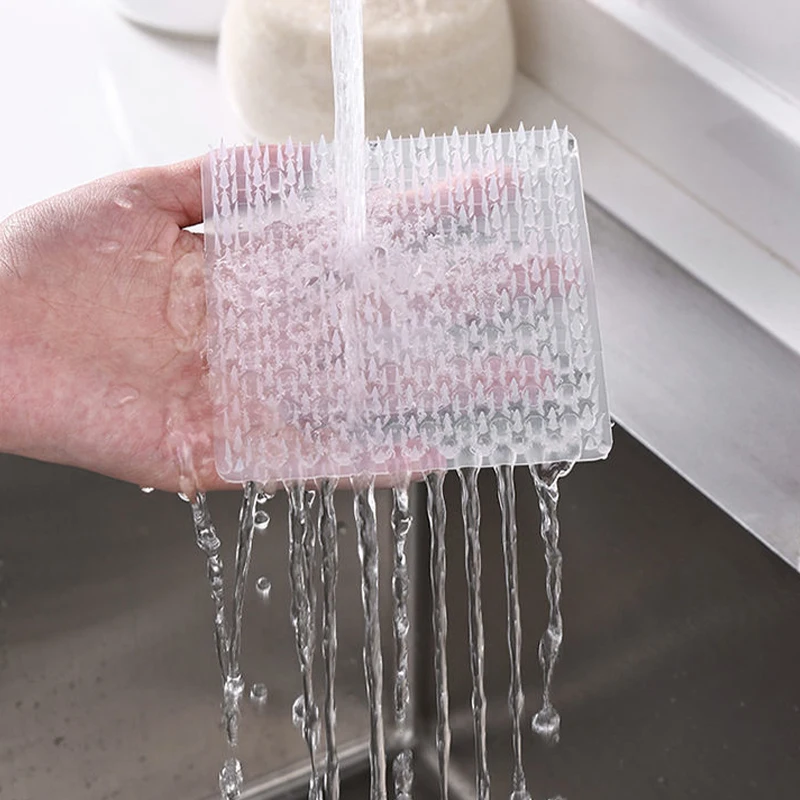 New Finger Set Fruit Vegetable Brush Kitchen Flexible Vegetable And Fruit Cleaning Brush Household Sink Cutting Board Gap