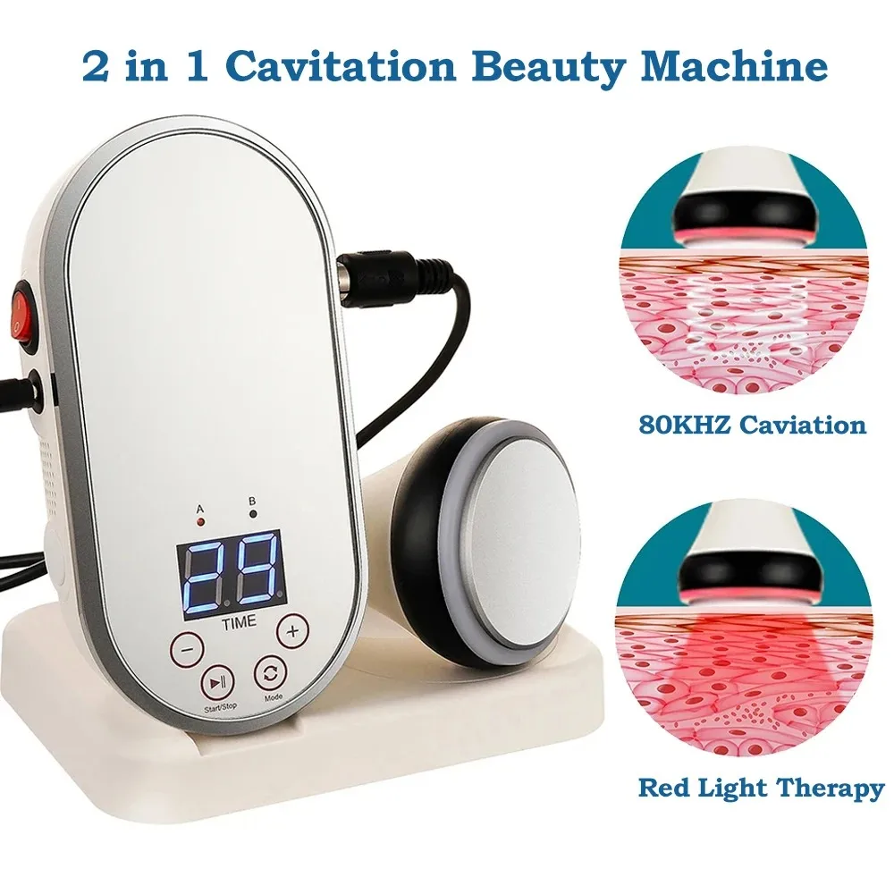 80KHz Ultrasonic Cavitation Machine Body Slimming Massager Shaping Fat Burner Weight Lose Hot Compress Home Use Slimming Device