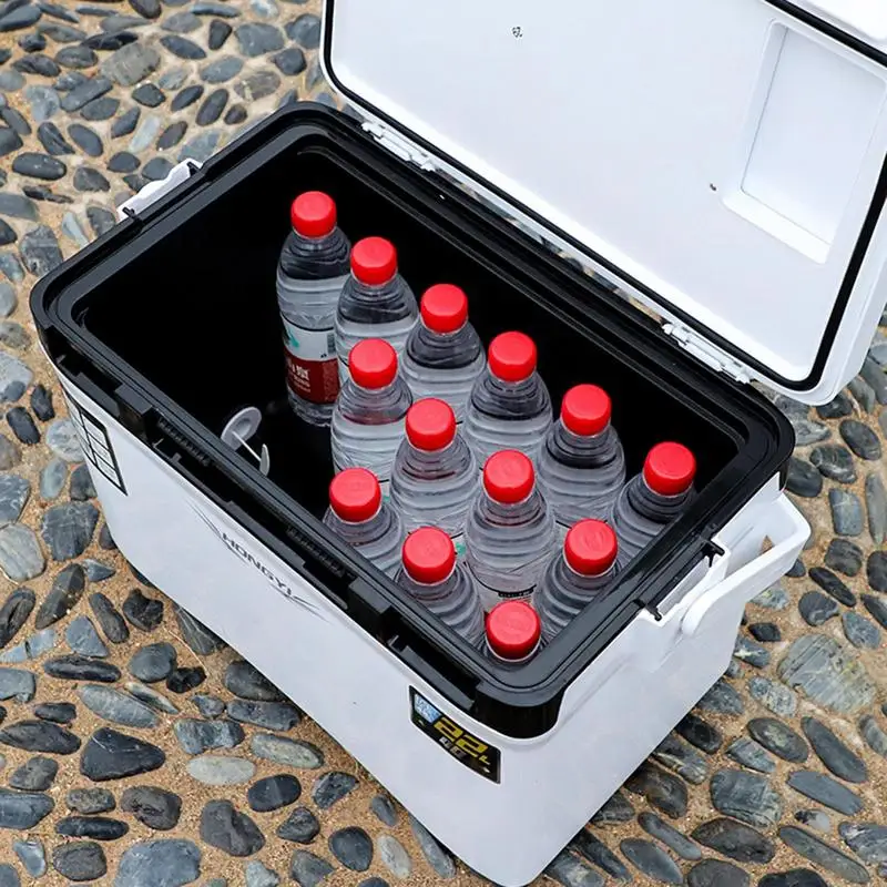 22L Fishing Cooler Box Tackle Box Camping Cooler Tank Gear Tool Container Outdoor Food Drink Refrigeration Case Organizer
