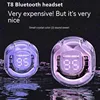 NEW AIR39 Wireless BT5.3 Headset T8 TWS Headphones ENC Headphones LED Power Digital Display Stereo Sound Earphones for Sports 4