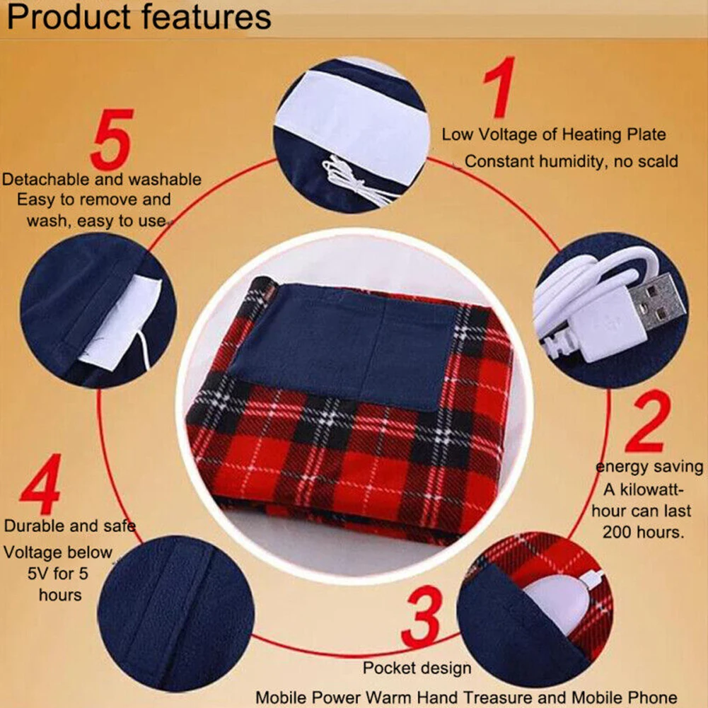 220V Blanket Heated Electric Sheet USB Thermostat Electric Blankets Security Heating Blanket Warm Mattres