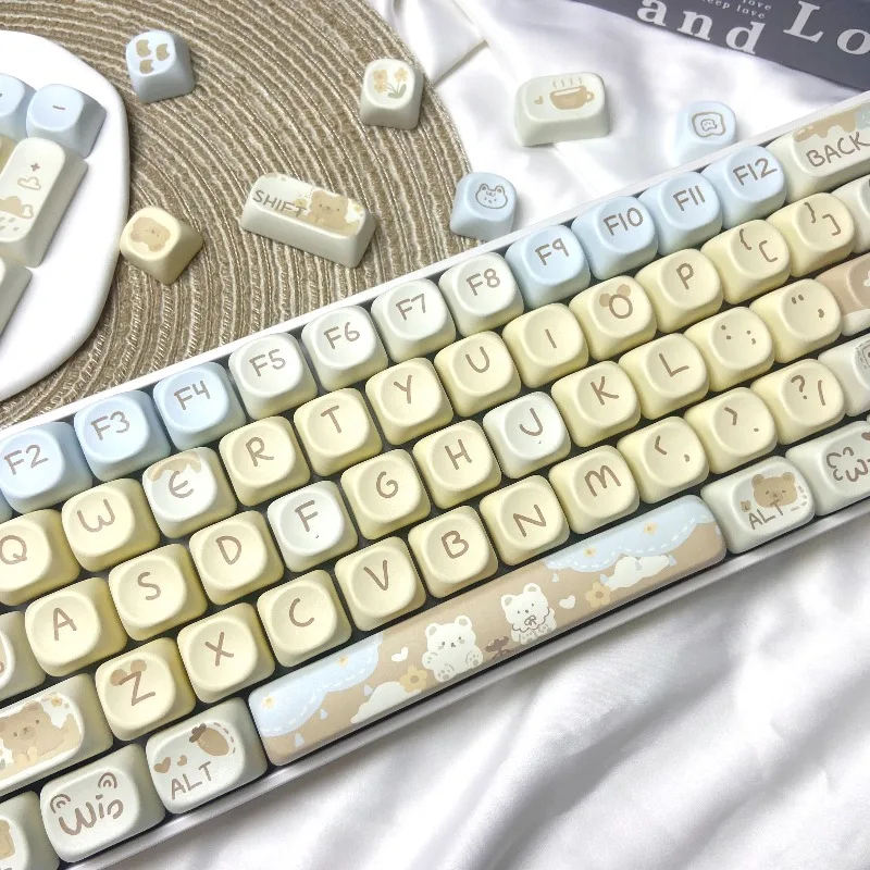 Kawaii Keys Milk Tea Bear Mao Profile Keycaps (131 Keys)