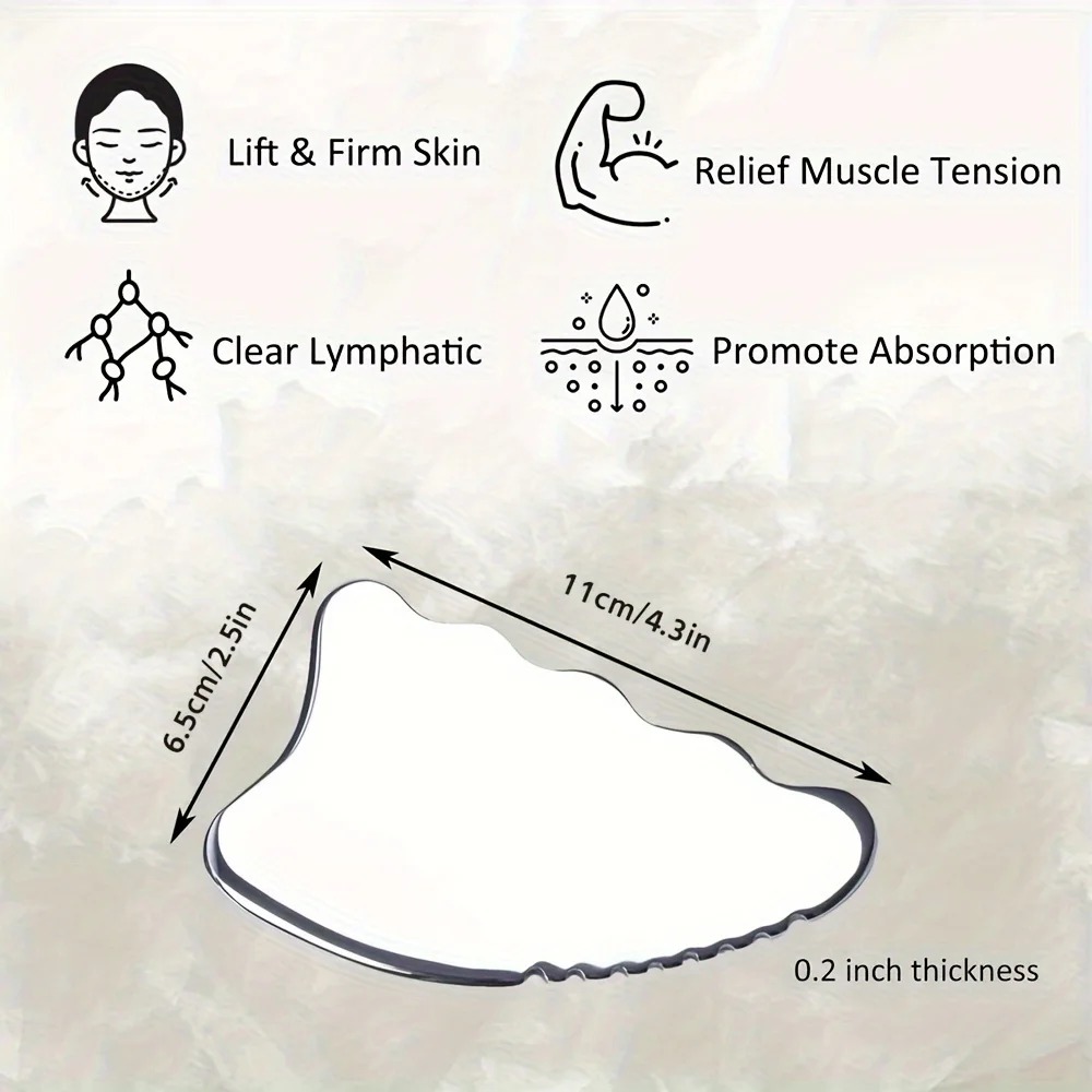 Body Gua Sha Tools Stainless Steel GuaSha Tool Manual Massage Sticks for Jawline Sculpting Whole Body Skin Care Massager