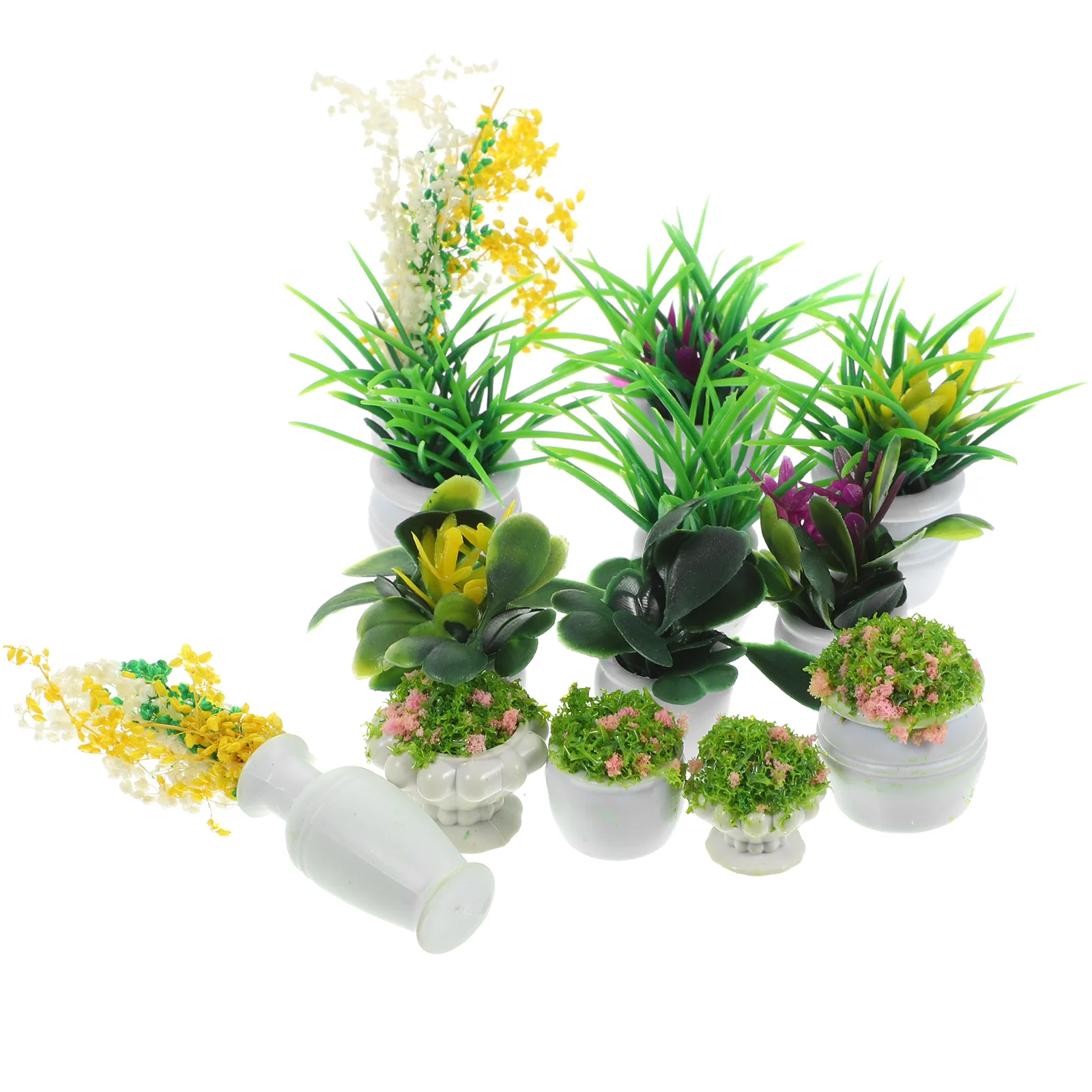 

Models Scaled-down Simulation Potted Plants Doll House Plants Bonsai Plants for Doll House Tiny Fake Greenery Ornament