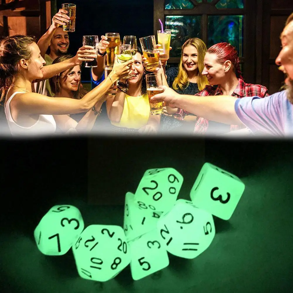 7psc/set Luminous Mini Dice Polyhedral Sided Multi-faceted Game Mini Set Dice Board Game Dnd Dice Set For Dungeons M4p8 1 7psc/set Luminous Mini Dice Polyhedral Sided Multi-faceted Game Mini Set Dice Board Game Dnd Dice Set For Dungeons M4p8 1