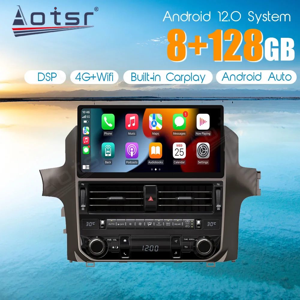 

12.5" CarPlay 8+128GB Android 12 For Lexus GX460 GX400 2009-2021 Car Multimedia radio Player GPS Navigation Head unit AutoRadio