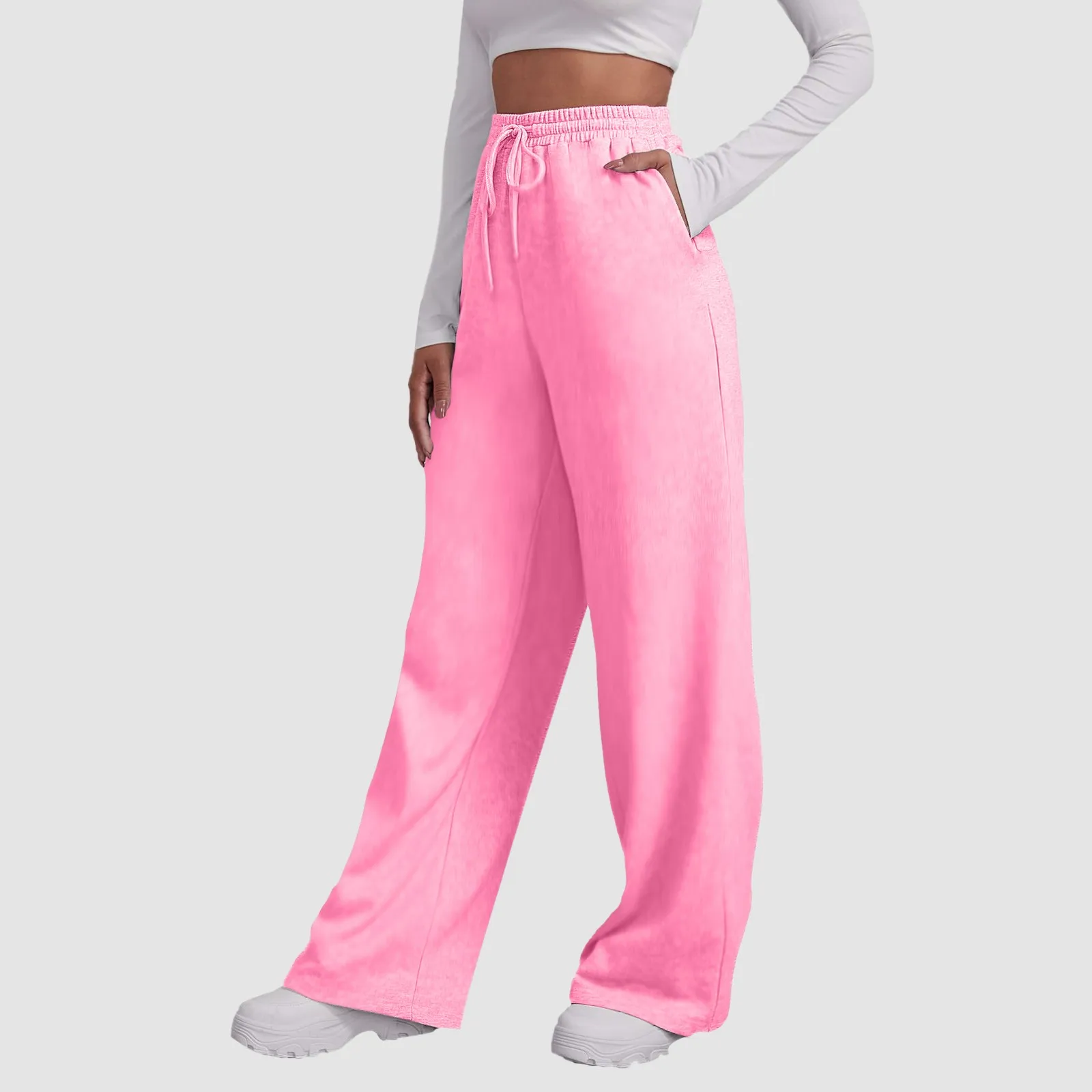 Pantalones De Chándal De Entrenamiento Atléticos Con Forro De Sherpa Cálidos Para Mujer Pantalones De Chándal De Lana XBTCLXEBCO Negro, Medianaediana | En Línea