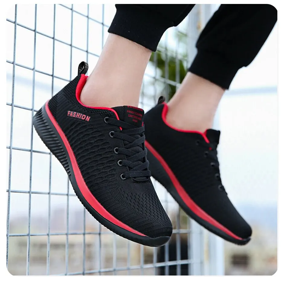 Men Running Walking Knit Shoes Women Fashion Casual Sneakers Breathable Sport Athletic Gym Lightweight