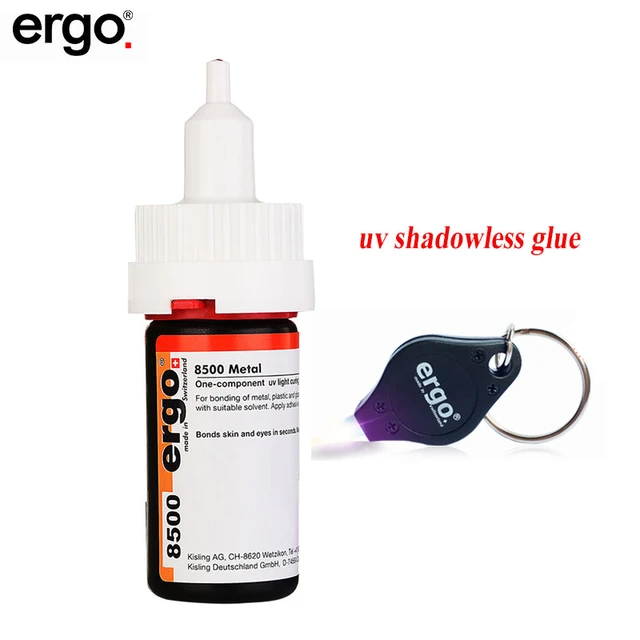 20g Ergo 8500 Adhesive Crystal Glass Metal Acrylic Special Ultraviolet  Strong Shadowless UV Glue Quick-drying