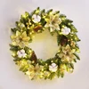 40/50cm Christmas Wreath Artificial Flowers Pinecones Front Door Hanging Garland Golden Balls Xmas Party Home  Decorations