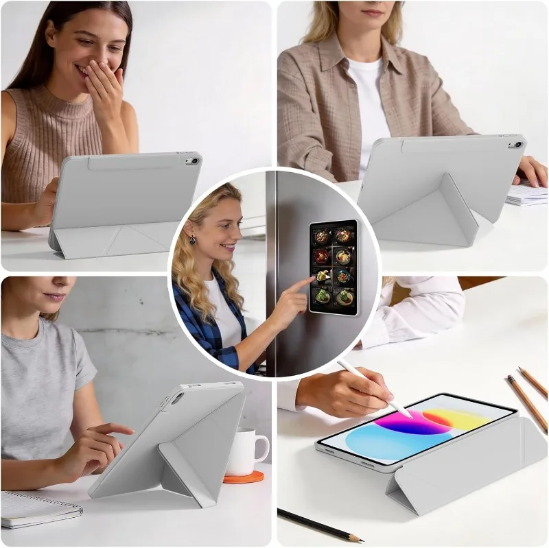 Magnetic Wireless Charging Stand Case with Removable Cover