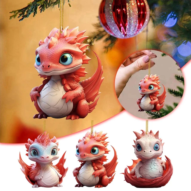 Drachen-Baby-Anhänger, Weihnachtsbaum, niedlicher Drachen-Baby