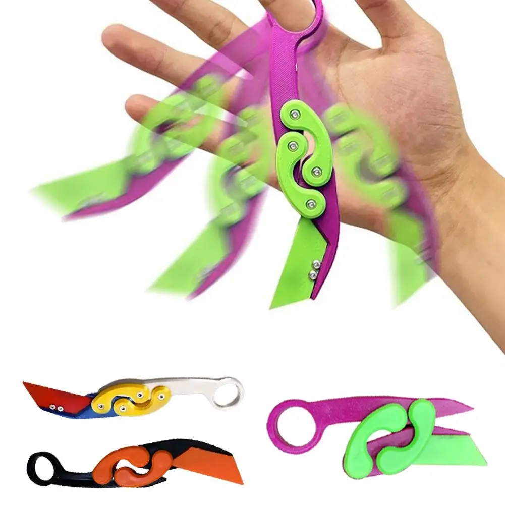 

3D Printing Gravity Knife Cub Jumping Small Radish Mini Decompression Mini Pendant Knife Push Model Card Butterfly Toy Knif W6H3