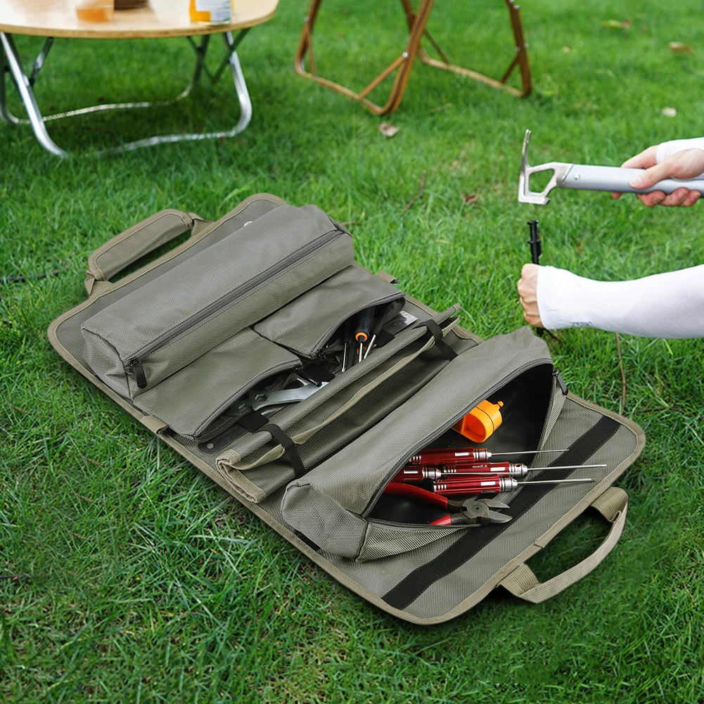 Aramox sac de taille d'outil avec plusieurs poches Multifonctionnel  portatif Ceinture de Sac portatif Outils, pochette durable de taille  d'outil de
