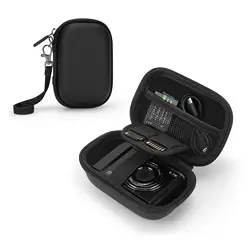 Chic Pink Travel Camera Case with SD Card Storage (Black)