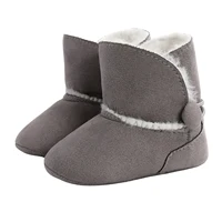 Baby Winter Snow Boot, Solid Color Fleece Lining Thick Boot with Nonslip Rubber Sole for Toddler Girls, Boys, 0-18 Months 4