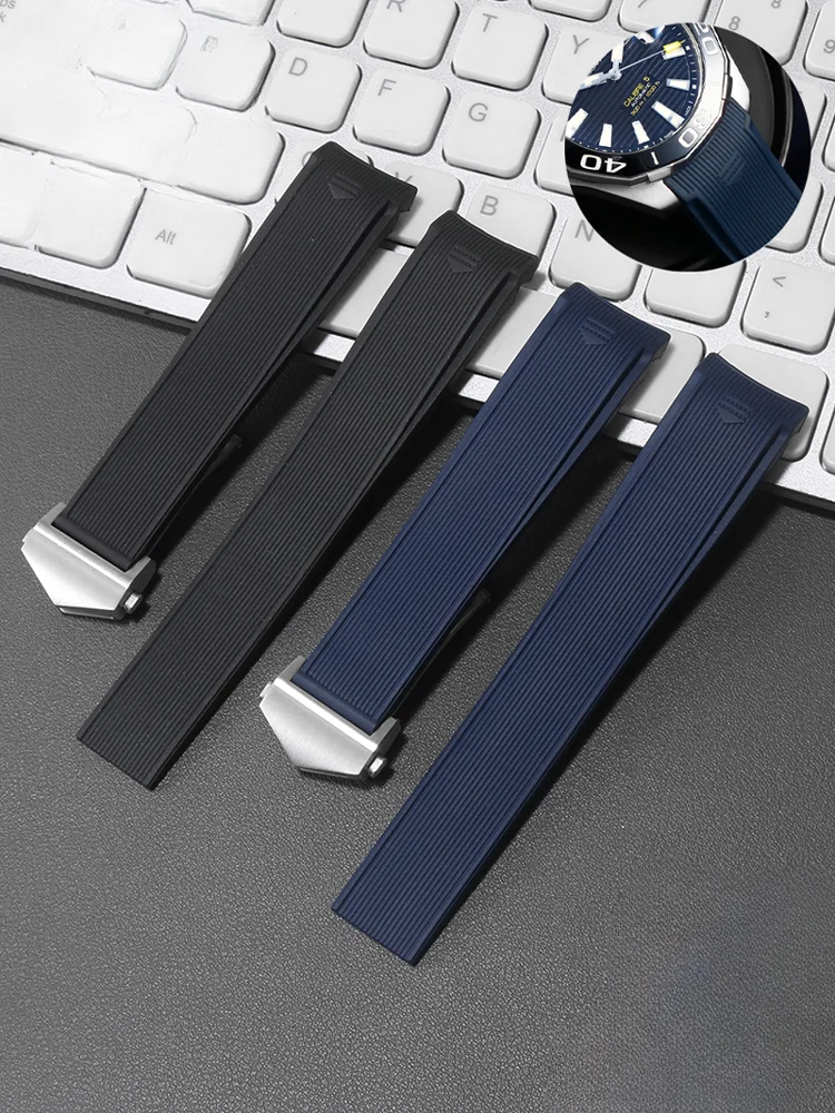 Cinturino Sostitutivo In Silicone Impermeabile Per Tag Heuer Concept F1 Silicone Racing 300 Tega Calila Cinturino In Gomma Con Fibbia Pieghevole