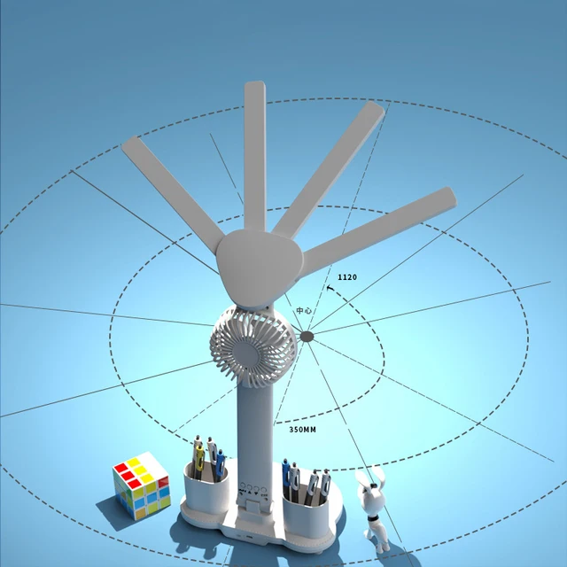 Rechargeable Table Lamp for Study, Desk Lamp Reading Light Led Table Light with Fan, Led Clock Dispaly Reading Lamp 4