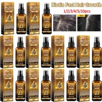 Biotin Fast Hair Growth Products Anti Hair Loss Serum Spray Prevent Baldness Treatment Scalp Beard Beauty Hair CareFor Men Women