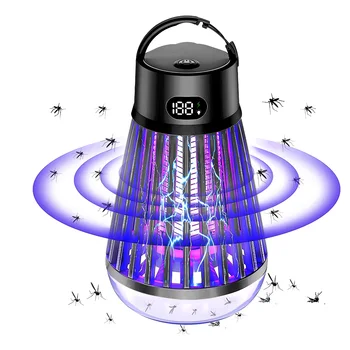 USB 충전식 전기 음소거 모기 퇴치 램프, 휴대용 트랩, 파리 벌레 퇴치 램프, 정원 캠핑용