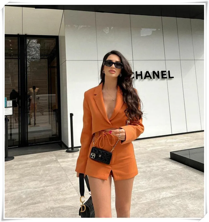 Solid Orange High Waist Women Shorts Fashion Spring Summer Short Pants Capris Pantalon 2022 Vintage Ladies Bottom Outwear New under armour shorts