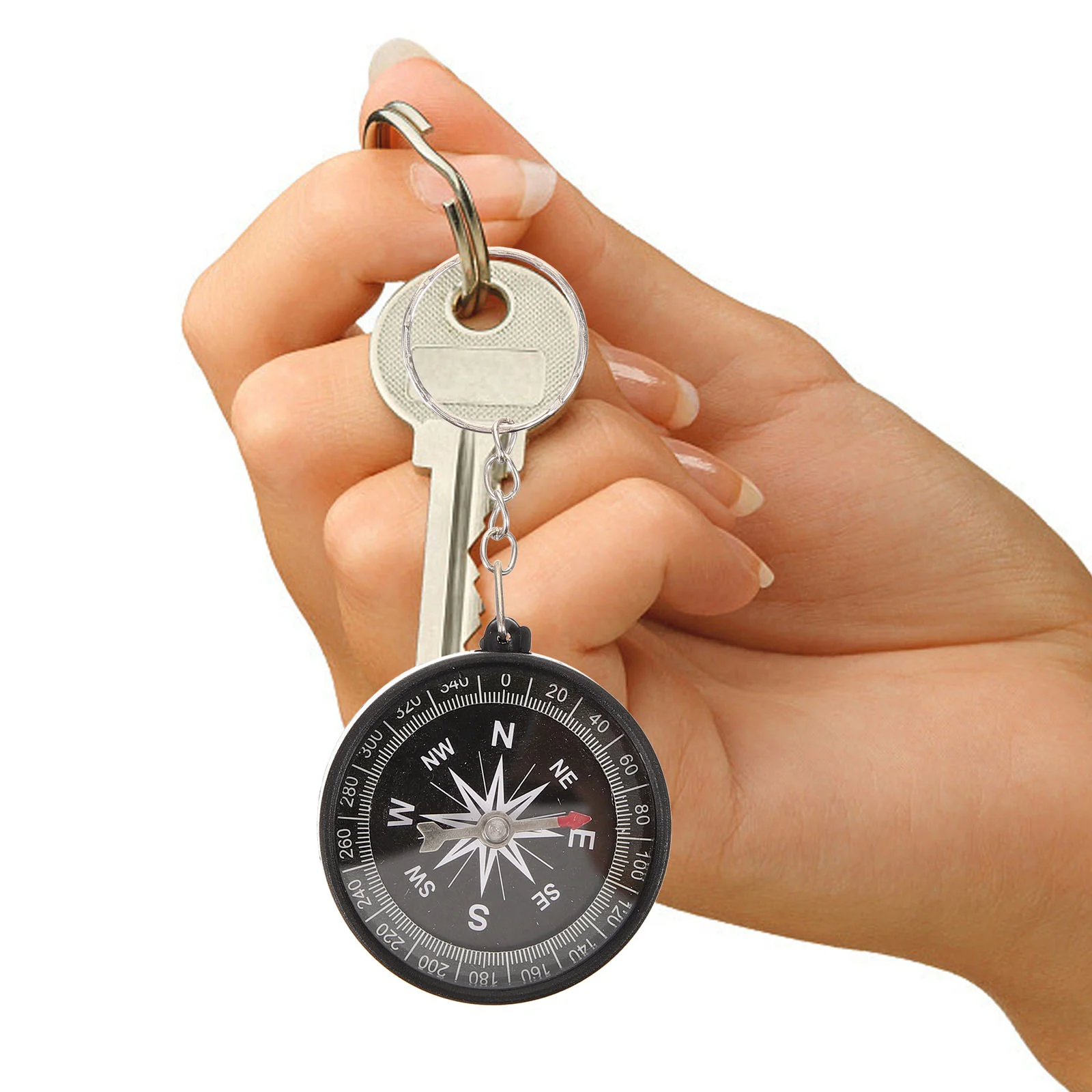 

12 Pcs Keychain Compass Ring Camping Pirate with Child Pirate Compass With Keychain Bag Pendant